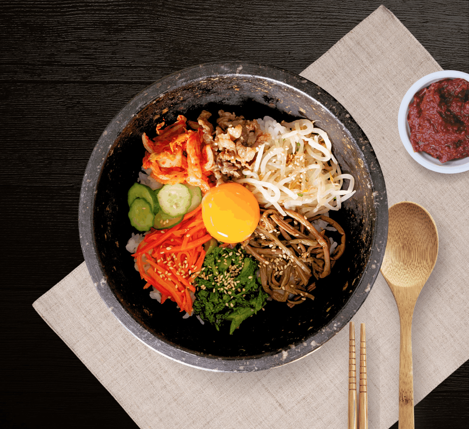 Autentisk Korean Bibimbap